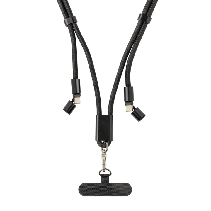 LoopAmp RCS RPET adjustable 160 cm phone cord with 60W cable