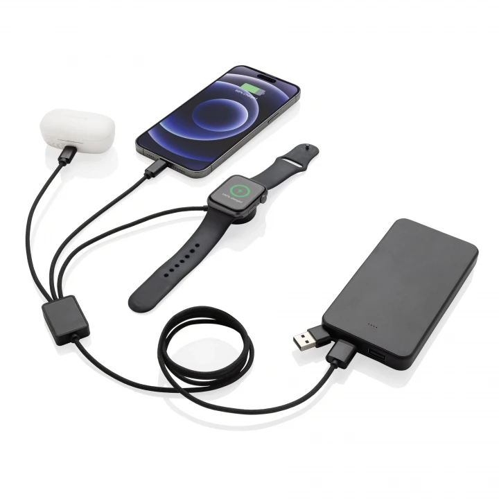 Terra RCS rPET 6-in-1 Charging Cable With Watch Charger