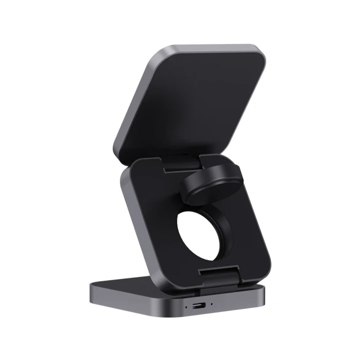Terra RCS recycled aluminium foldable 3 in 1 15W charger