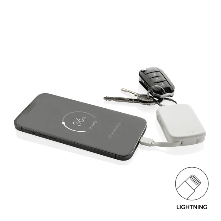 Nexo RCS keychain 2000 mah powerbank with integrated cables
