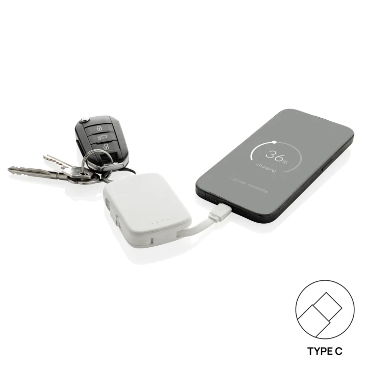 Nexo RCS keychain 2000 mah powerbank with integrated cables