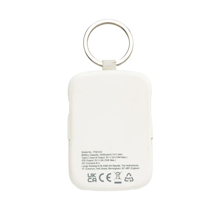 Nexo RCS keychain 2000 mah powerbank with integrated cables