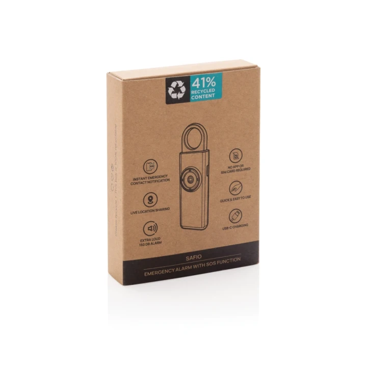 Safio RCS re-chargeable emergency alarm with SOS function