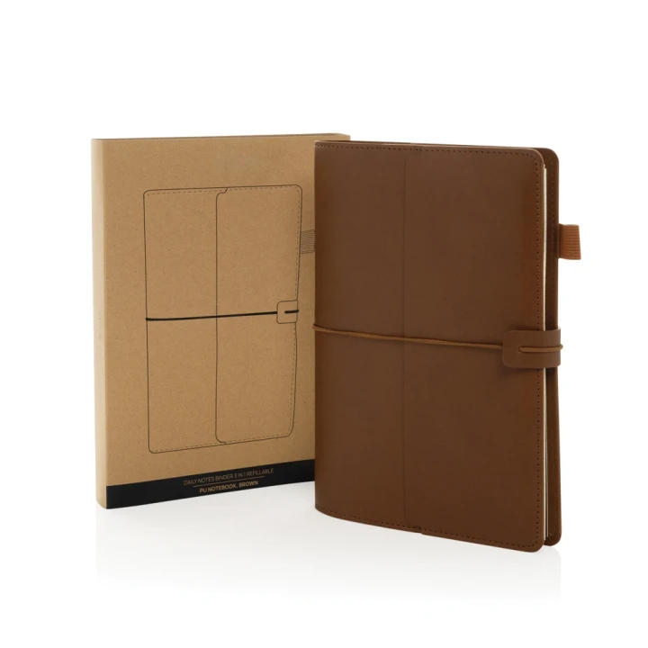 Daily Notes Binder 3 in 1 refillable PU notebook