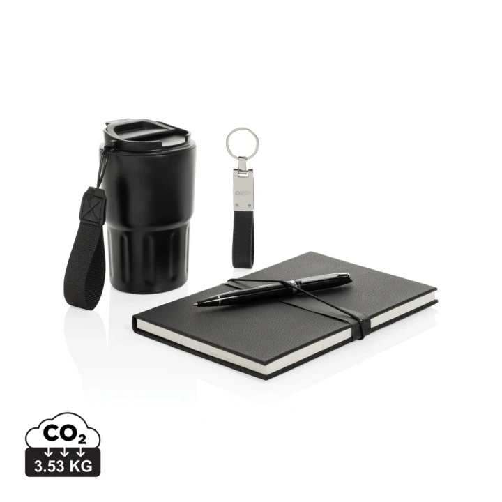Swiss Peak RCS certified deluxe business gift set w/ tumbler
