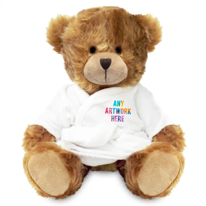Charles Bear In White Bathrobe 20cm