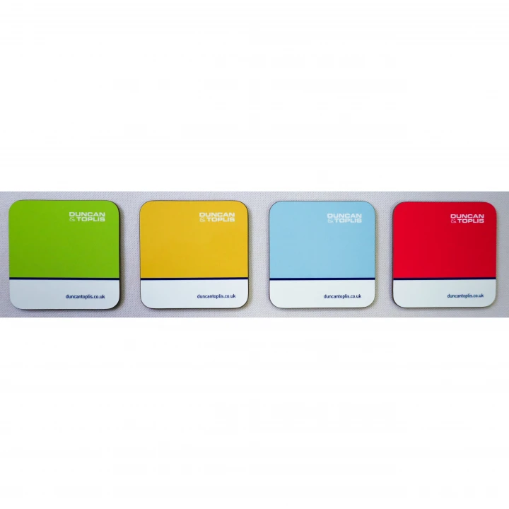 Coaster - Square - Wooden Hardboard - 4 pack - 9cm x 9cm