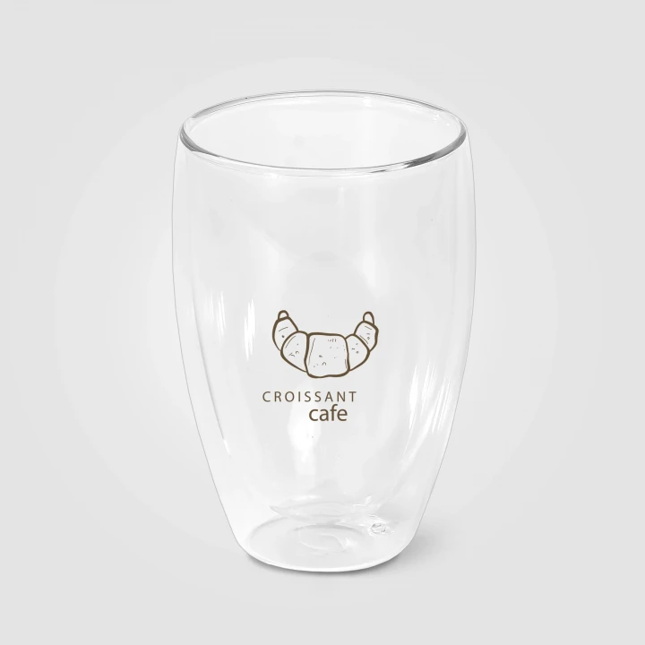 Sculpture 355ml Double Wall Glass Tumbler With Bamboo Lid