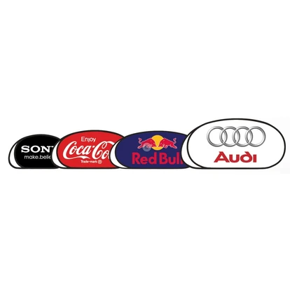 Oval Pop-Up Advertising Golf Banner 120 X 70cm