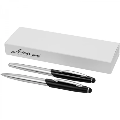 Geneva Stylus Ballpoint Pen and Rollerball Pen Set (blue ink) 