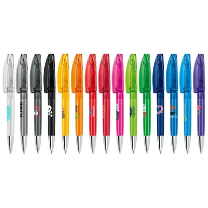 senator Bridge Clear plastic ball pen with metal tip