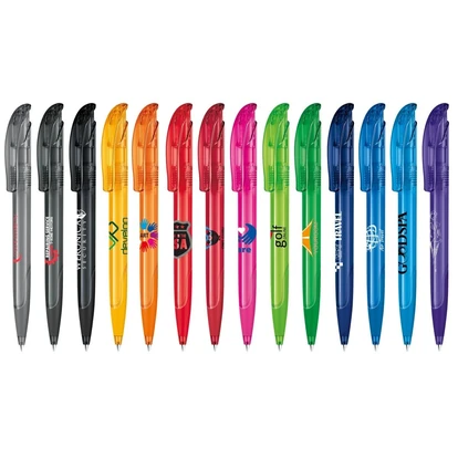 senator Challenger Clear plastic ball pen with soft grip