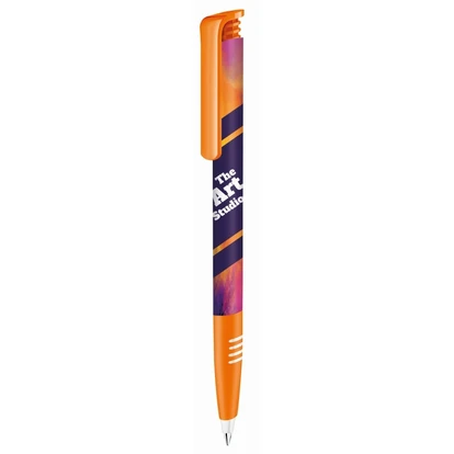 senator Super Hit Polished plastic ball pen with soft grip and Xtreme Branding