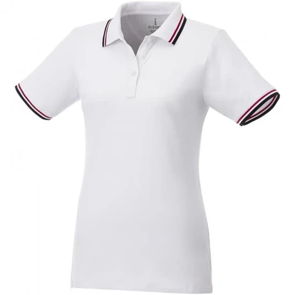 Fairfield short sleeve women's polo with tipping