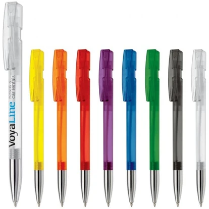 Nash ball pen metal tip transparent