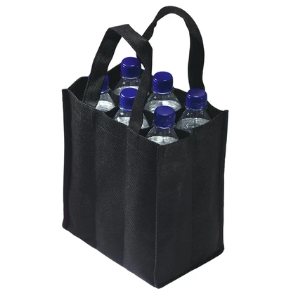 Bottle Bag For Six Bottles Black