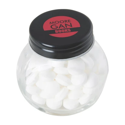 Small Glass Jar With Mints With Dextrose Mints