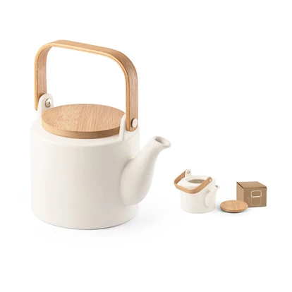 Glogg Ceramic Teapot With Bamboo Lid 700ml