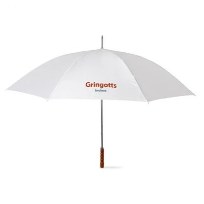 Golf umbrella with wooden grip
