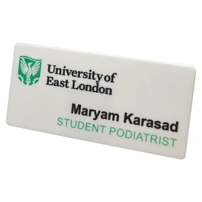 Recycled Plastic Name Badge 75x35mm Magnet