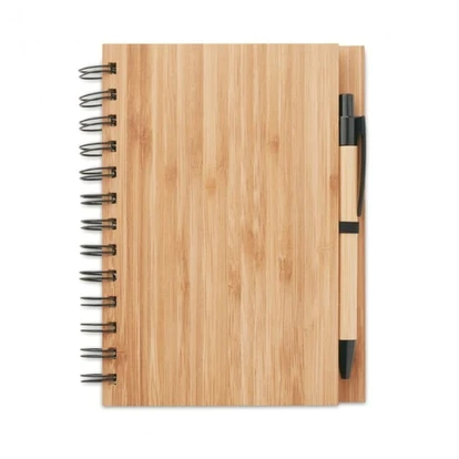 Bamboo Notebook With Pen Lined