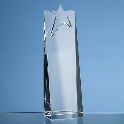 Optical Crystal Star Rectangle Award