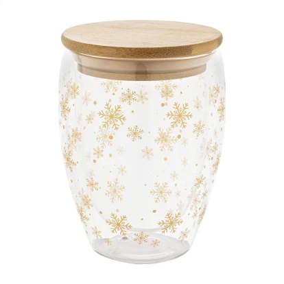 Snowflake Christmas Glass Thermo Cup 310ml
