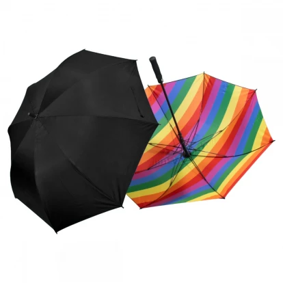 27 Inch Automatic Opening Golf Umbrella (UK Stock: All Black)