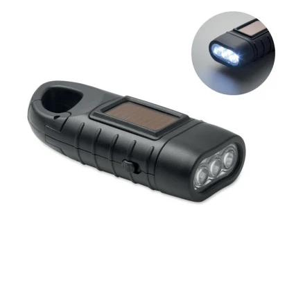 Solar Torch With Dynamo Crank  