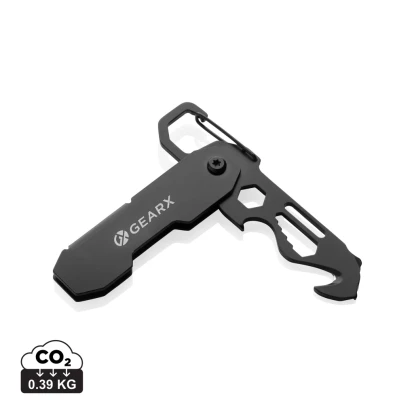 Gear X foldable EDC tool with carabiner and parcel cutter