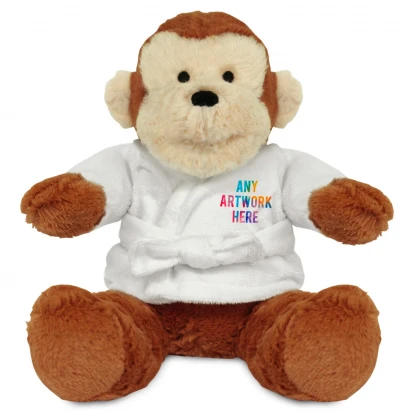 Max Monkey In White Bathrobe 20cm