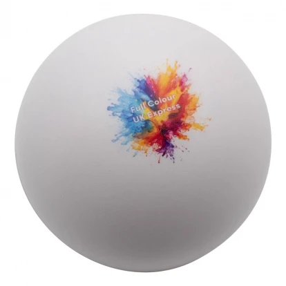 Express 70mm Round Stress Ball - White (UK Stock)